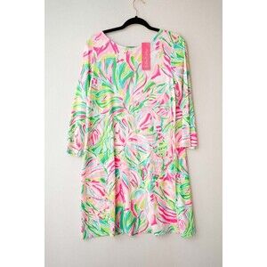 Lilly Pulitzer Ophelia Dress Multi Crock My World L shift resort beach NEW